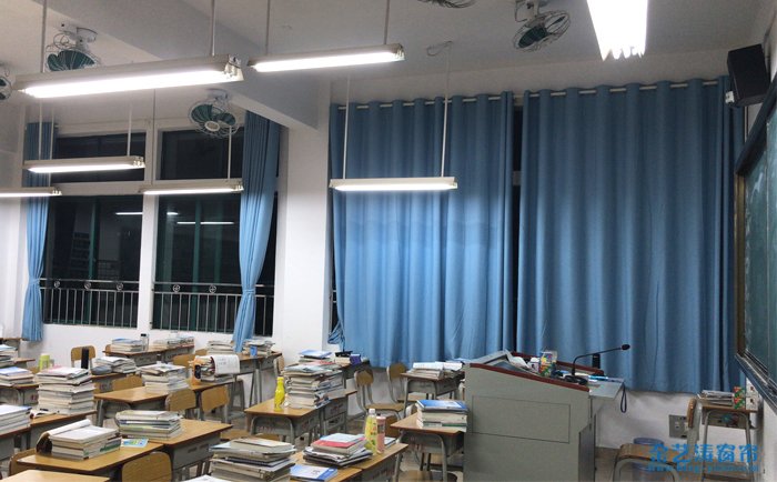 廣州市財經職業學校窗簾_學校教室窗簾效果圖實拍 學校窗簾